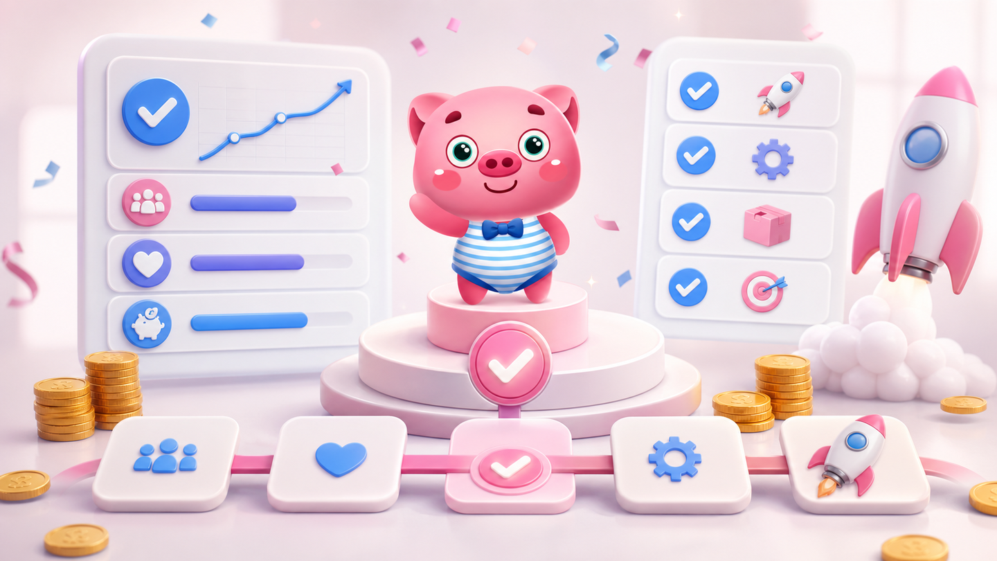 Playfolio Roadmap und Launch-Vorbereitung als Community-Ideen-Illustration